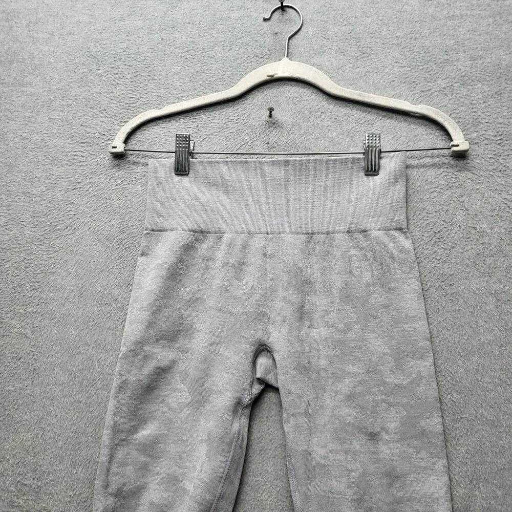 Gymshark‎ Women Activewear Pants S Gray Nylon Polyester Camouflage Yoga Legging
